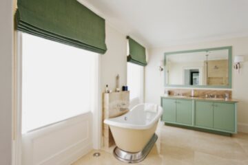 persianas verdes para baños